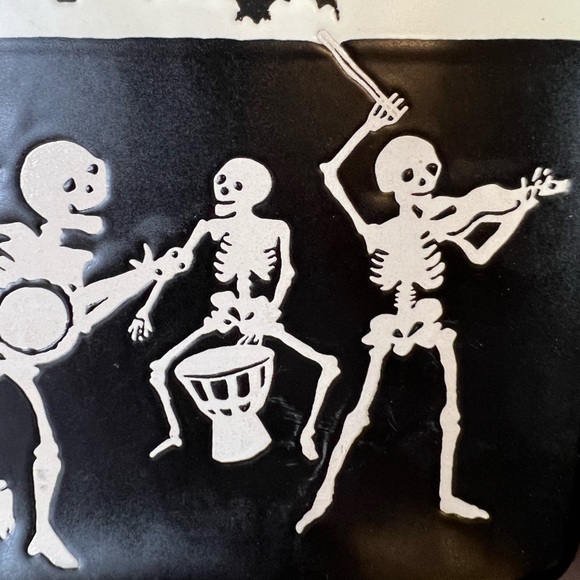 Halloween Party Skeleton Music Band Salad Plate Guitar Banjo Trumpet Violin - Picture 11 of 11